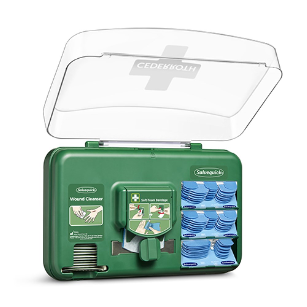 "Cederroth" Wound Care Dispenser, Pflasterspender Detectable 20,3 cm x 30,6 cm x 15,5 cm blau