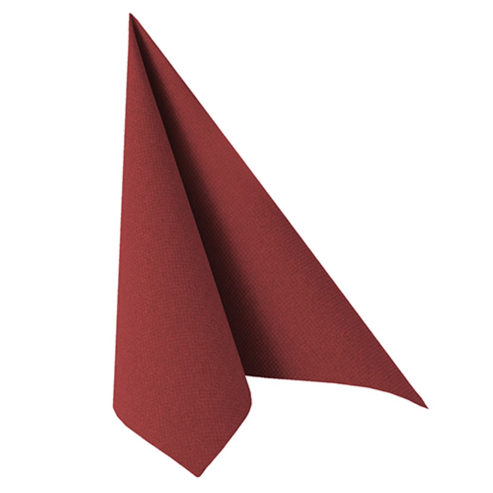 20 Servietten "ROYAL Collection" 1/4-Falz 40 cm x 40 cm bordeaux