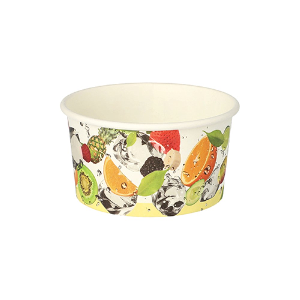 50 Eisbecher, Pappe 250 ml Ø 9,6 cm · 6 cm "Früchte"