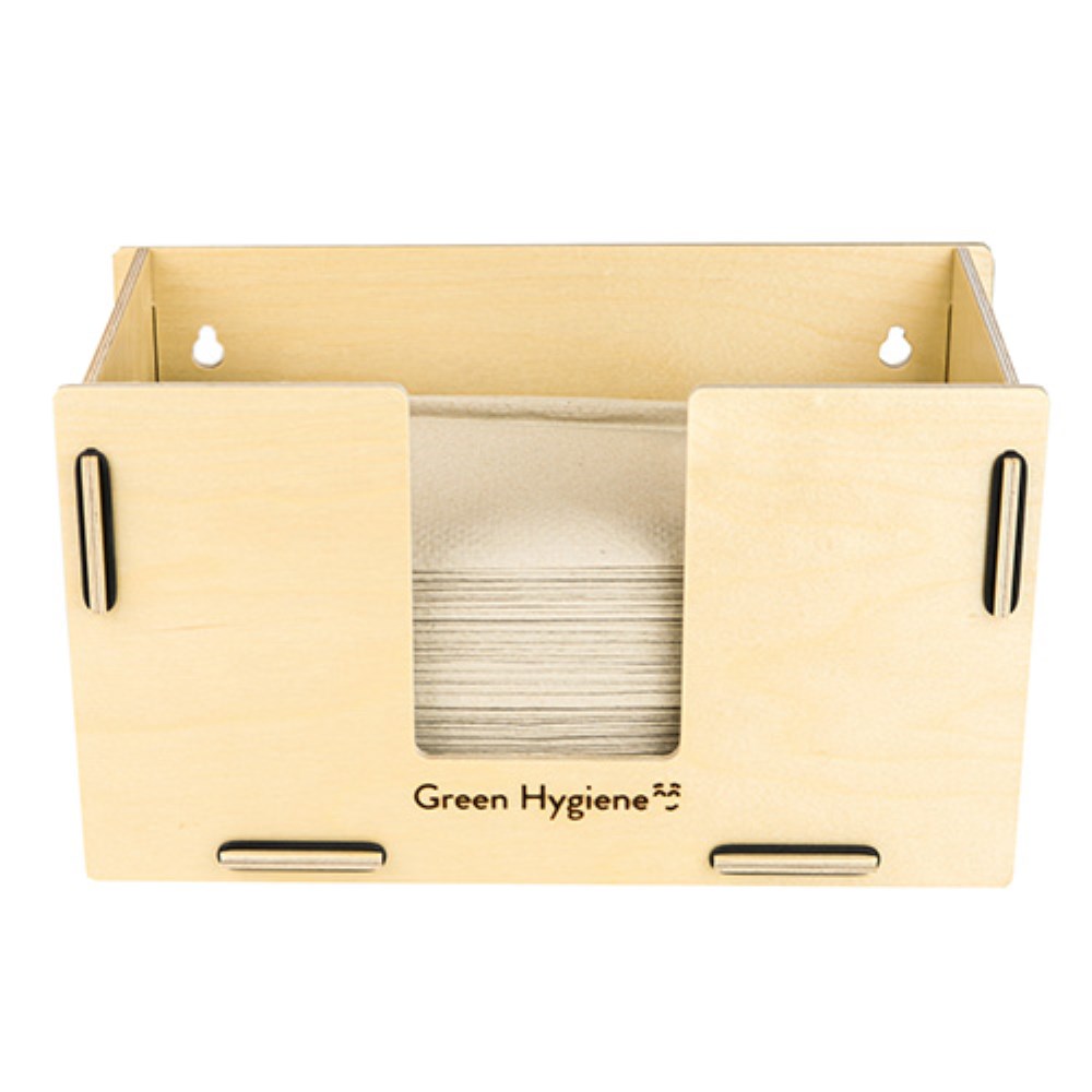 "Green Hygiene" Spender für Handtuchpapier "KÜCHENSTUBE" 16,5 cm x 28,5 cm x 15 cm natur