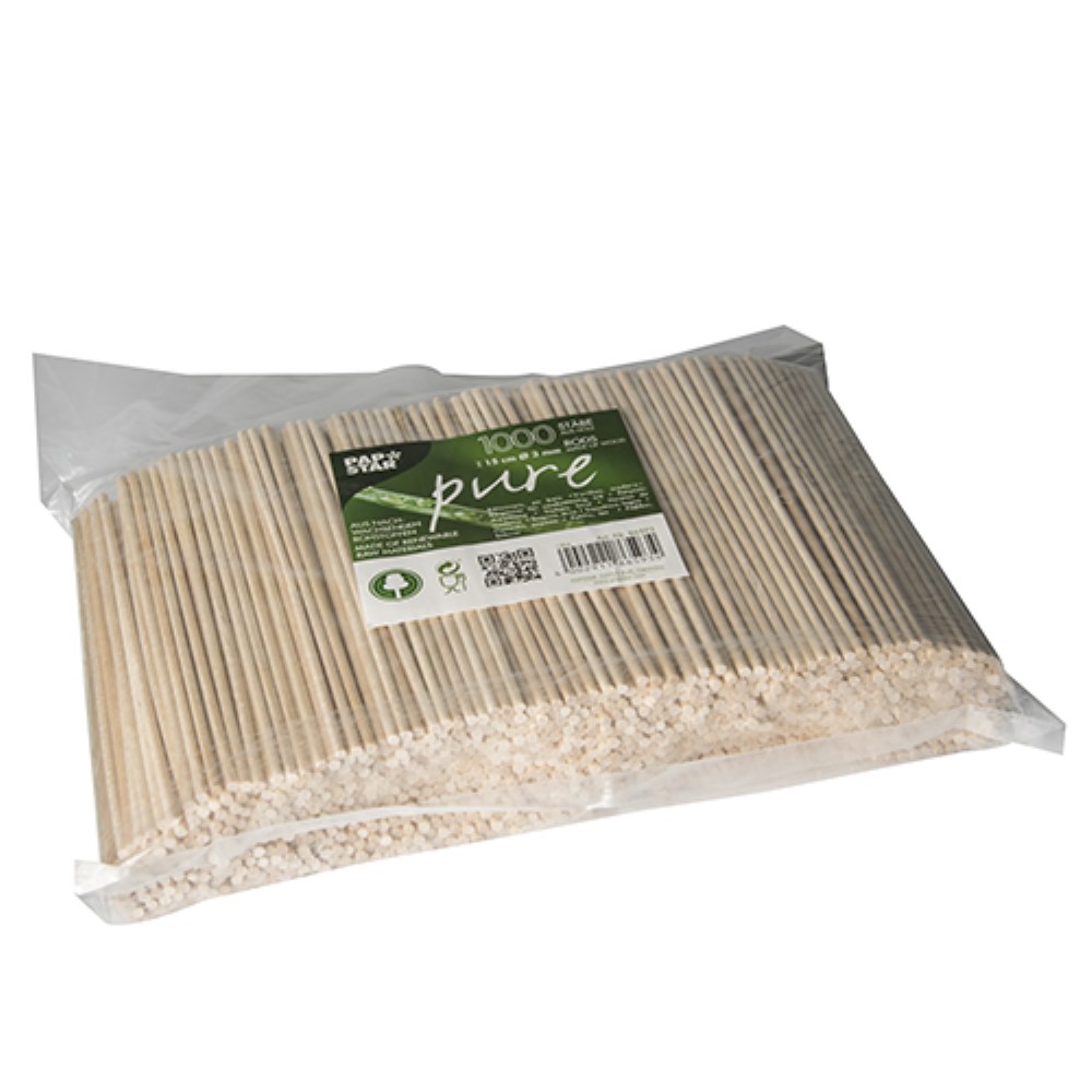 1000 Stäbe, Holz "pure" Ø 3 mm · 15 cm
