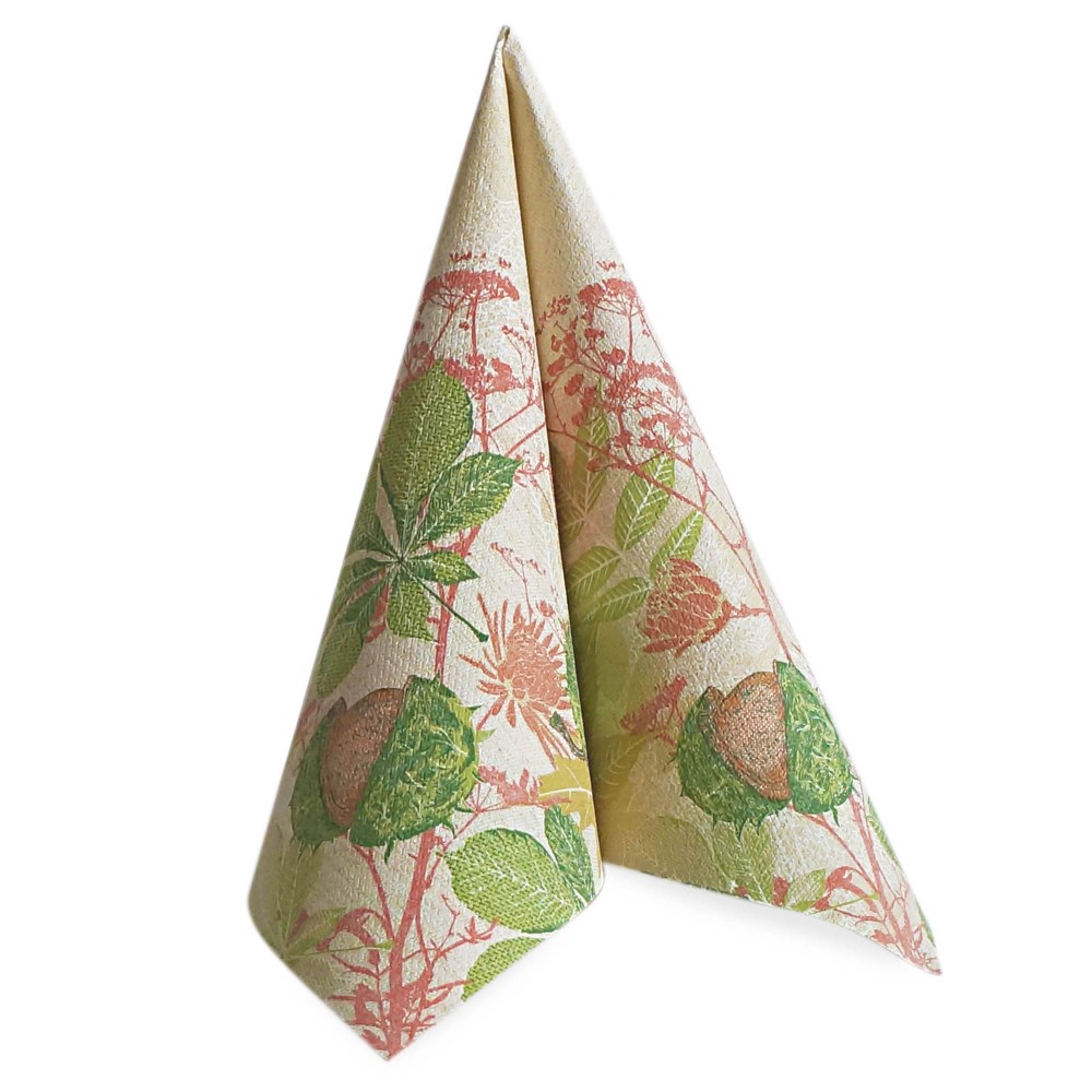 50 Servietten "ROYAL Collection" 1/4-Falz 40 cm x 40 cm "Autumn Leaves"