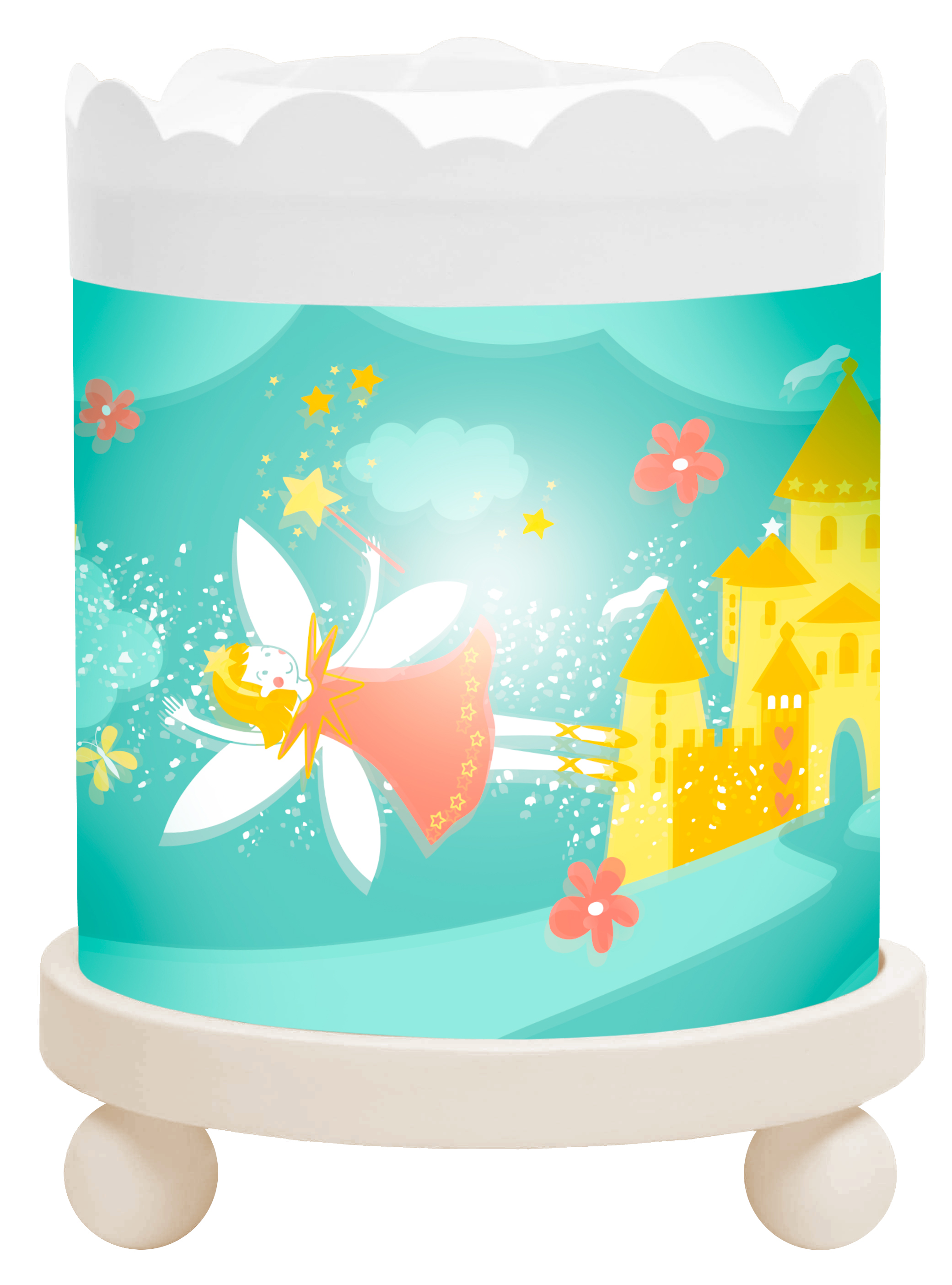 Nacht Licht - Magische Karussel Elfen Prinzessin - Weiss 12V