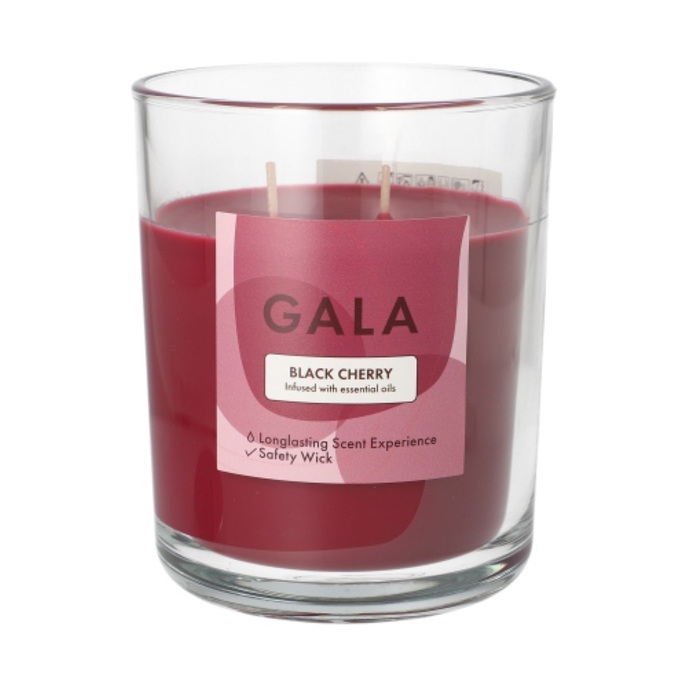 "GALA" Duftkerze im Glas Ø 10,5 cm · 12,4 cm bordeaux - Black Cherry "Tokio Large"