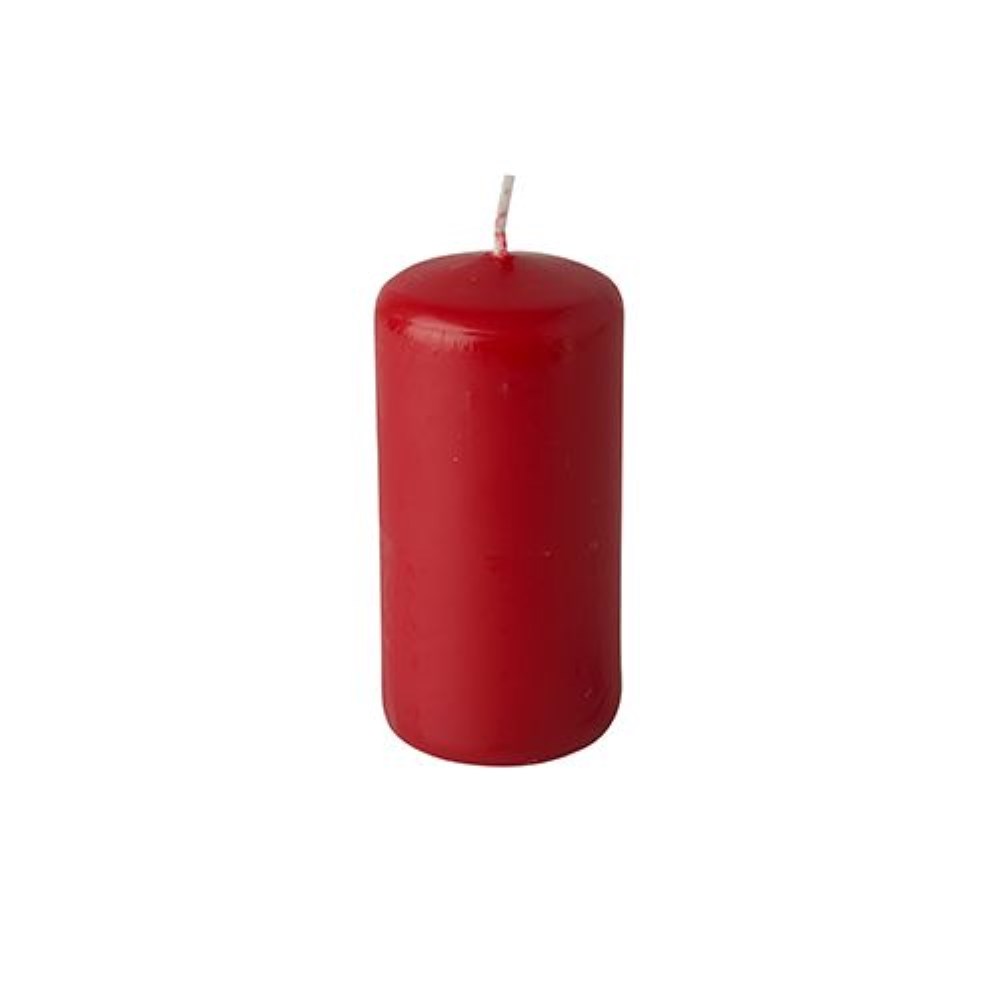8 Stumpenkerzen Ø 50 mm · 100 mm rot