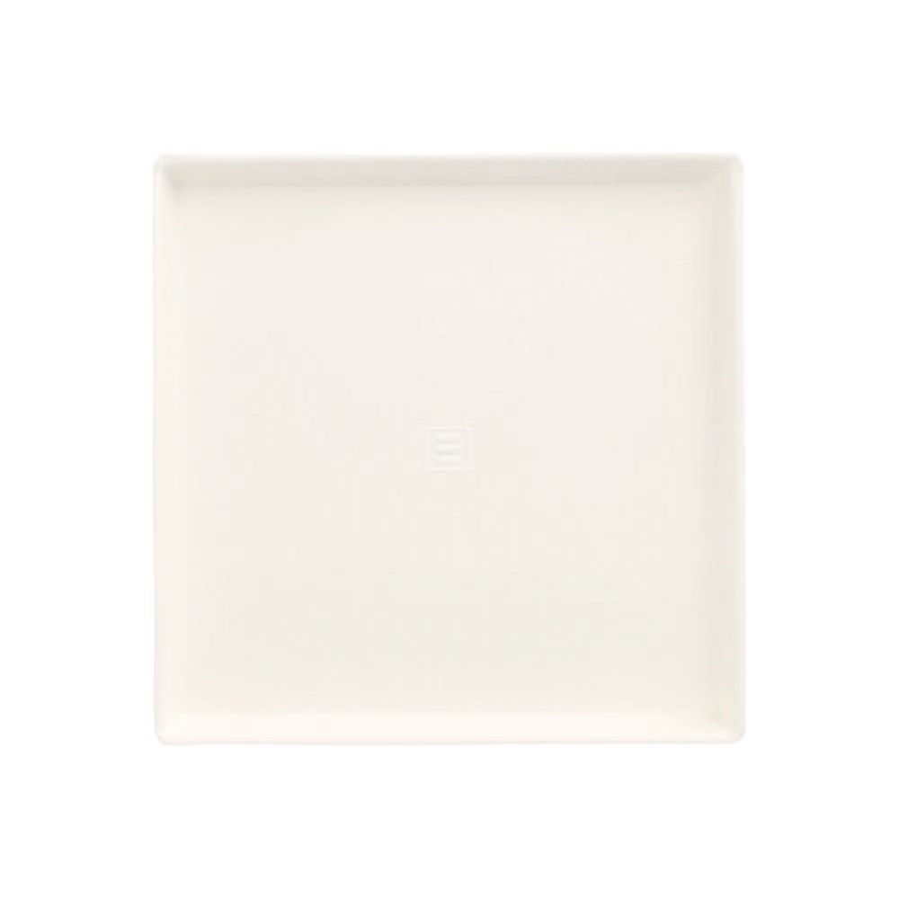 50 Teller Zuckerrohr "pure" eckig 12,5 cm x 12,5 cm x 1 cm weiss "Cella"