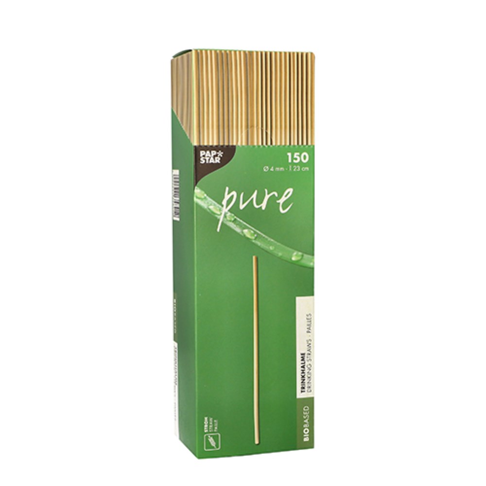 150 Trinkhalme, Stroh "pure" Ø 4 mm · 23 cm