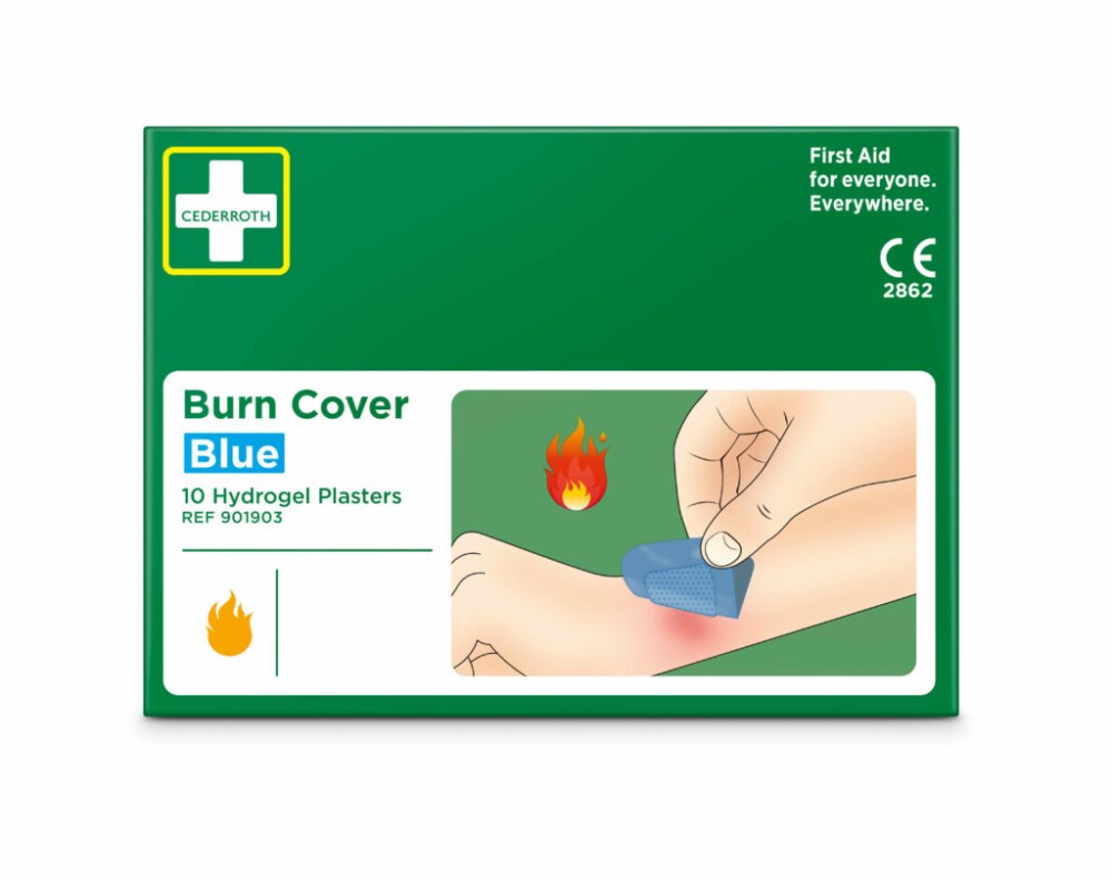 10 "Cederroth" Burn Cover, Hydrogelpflaster 74 mm x 45 mm