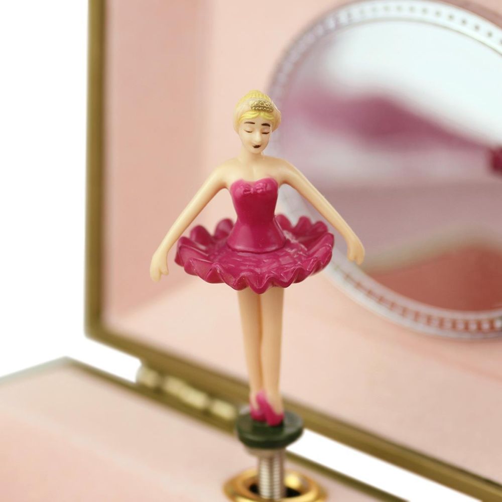 Spieldose Schublade Blumen, Ballerina Gelb