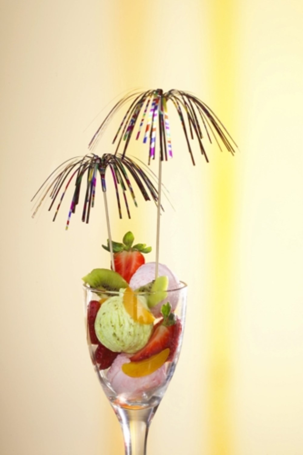 100 Deko-Picker 15,5 cm "Feuerwerk" multicolor
