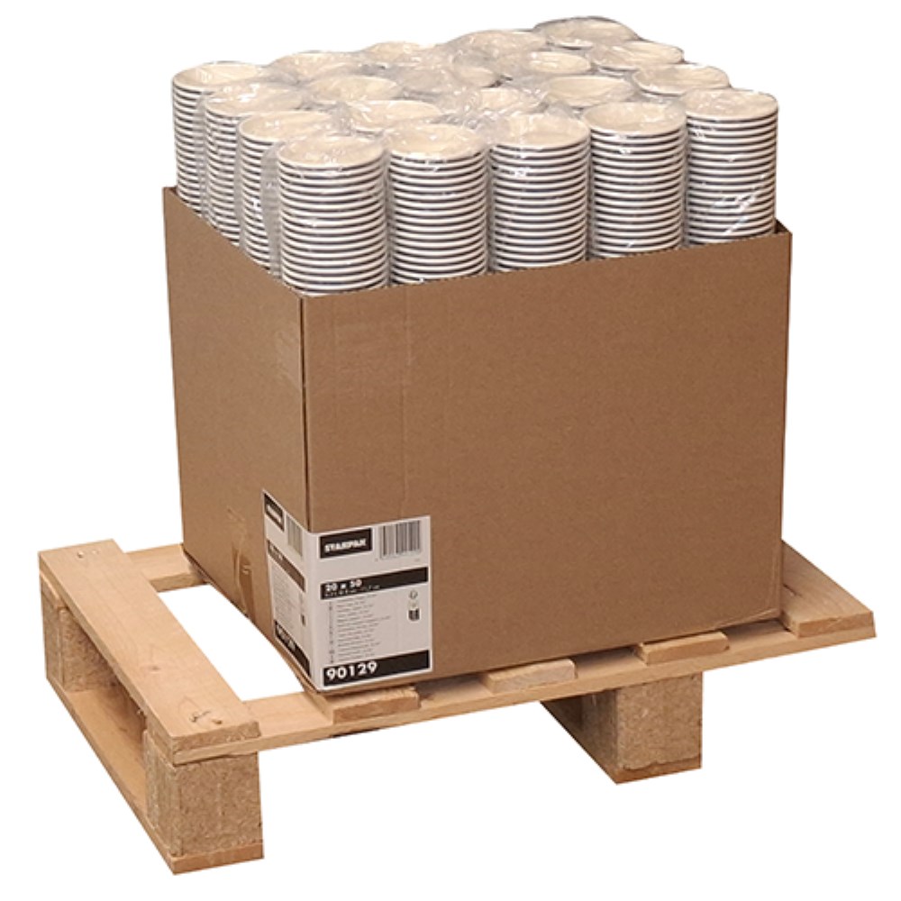 50 Trinkbecher, Pappe "To Go" 0,3 l Ø 8 cm · 11,7 cm "Coffee Rings"