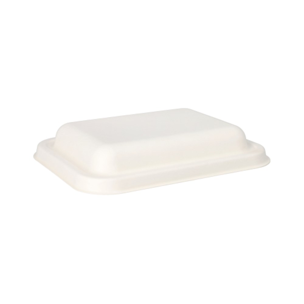 50 Deckel, Zuckerrohr "pure" 3,5 cm x 20,3 cm x 15,3 cm weiss