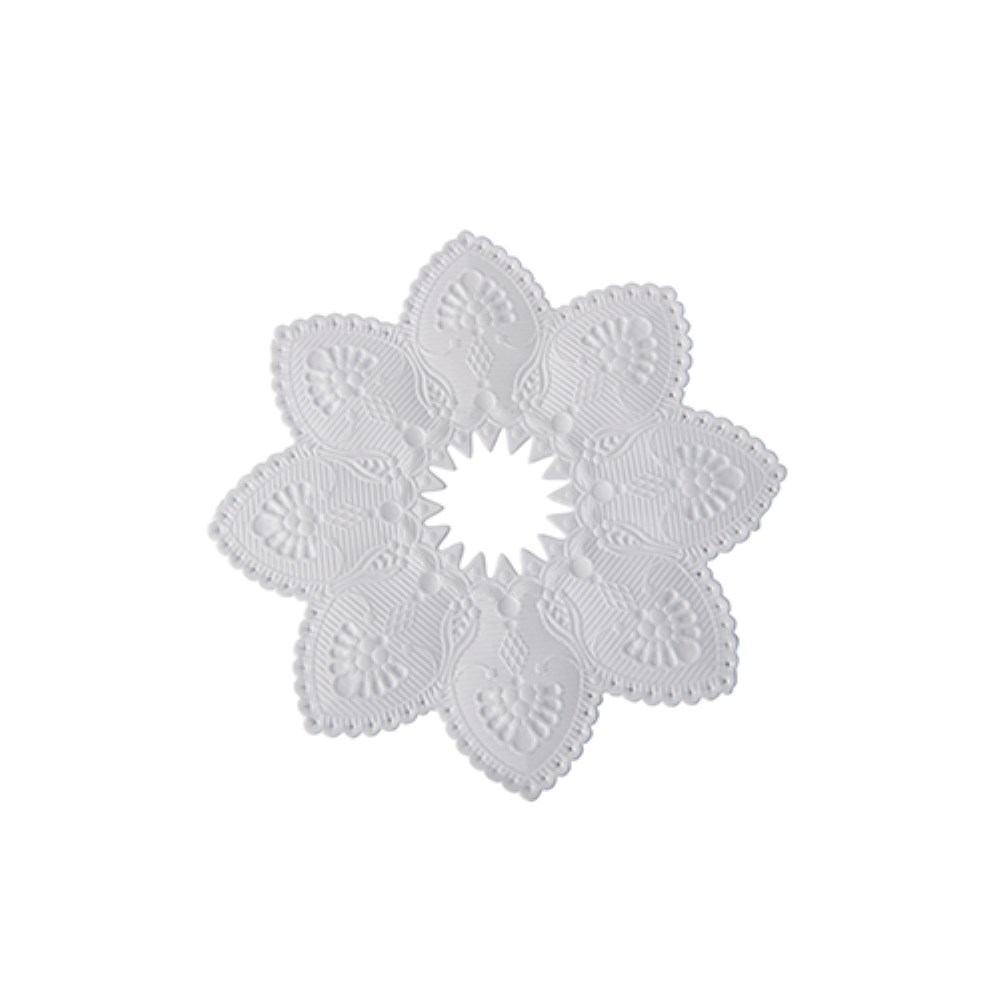 100 Kerzen-Manschetten rund Ø 10 cm weiss