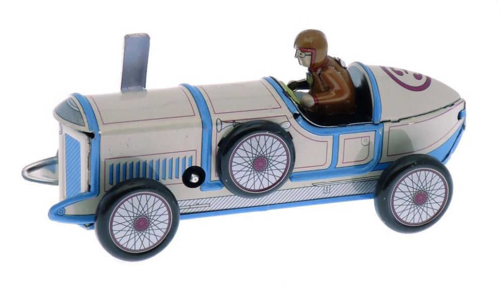 Blechspielzeug Auto blau 13 cm - Vintage Toy - Sammlerstück