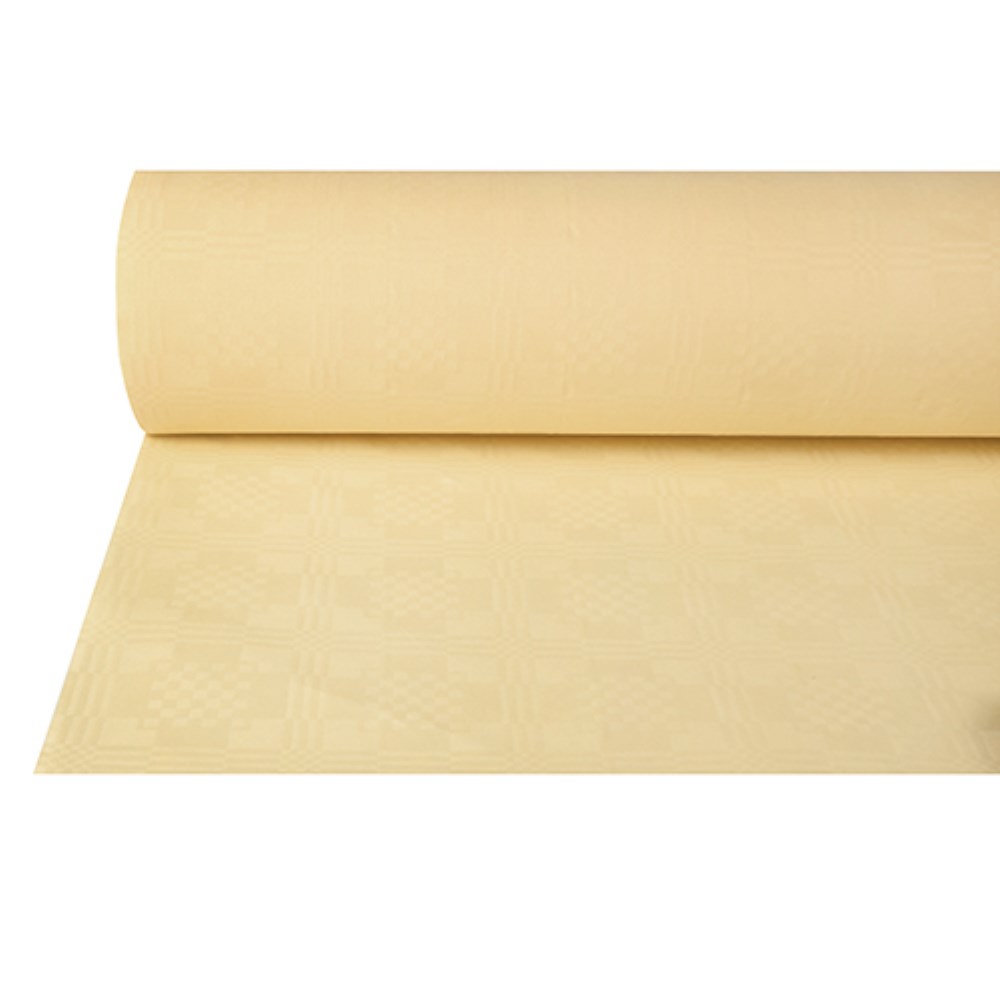 Papiertischtuch mit Damastprägung 50 m x 1 m creme Papiertischtuch mit Damastprägung 50 m x 1 m creme