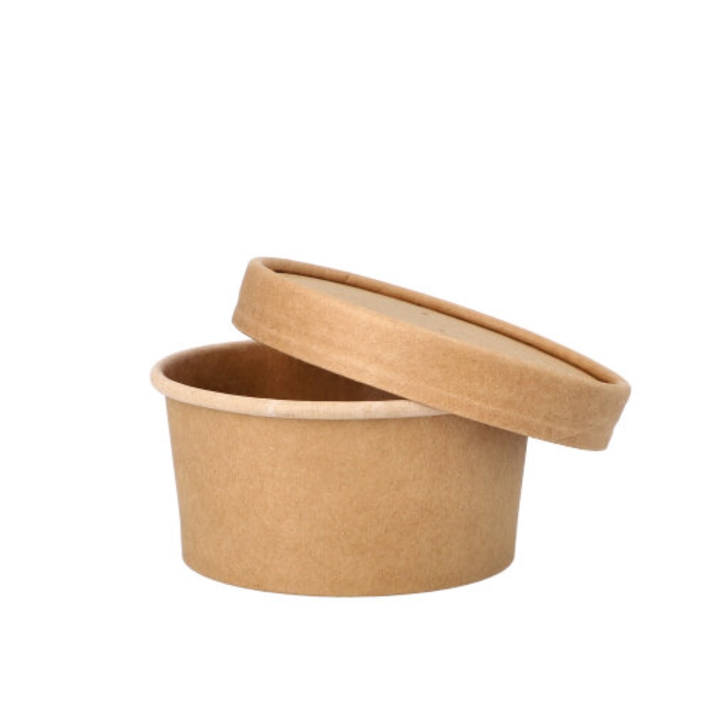 25 Suppenbecher, Pappe rund 180 ml Ø 9,8 cm · 4,9 cm braun