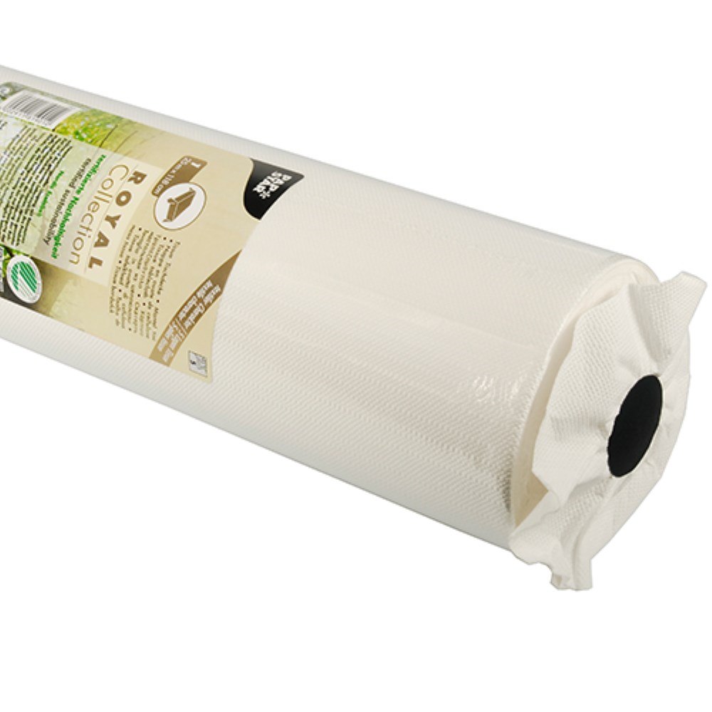 Tischdecke, Tissue "ROYAL Collection" 25 m x 1,18 m weiss Tischdecke, Tissue "ROYAL Collection" 25 m x 1,18 m weiss