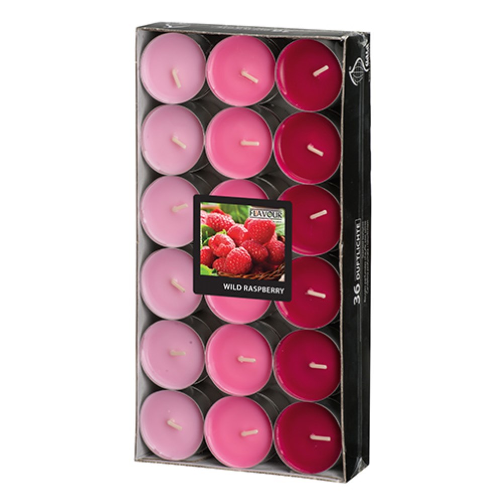 36 "Flavour by GALA" Duftlichte Ø 38 mm · 17 mm weinrot - Wild Raspberry "Ton in Ton"