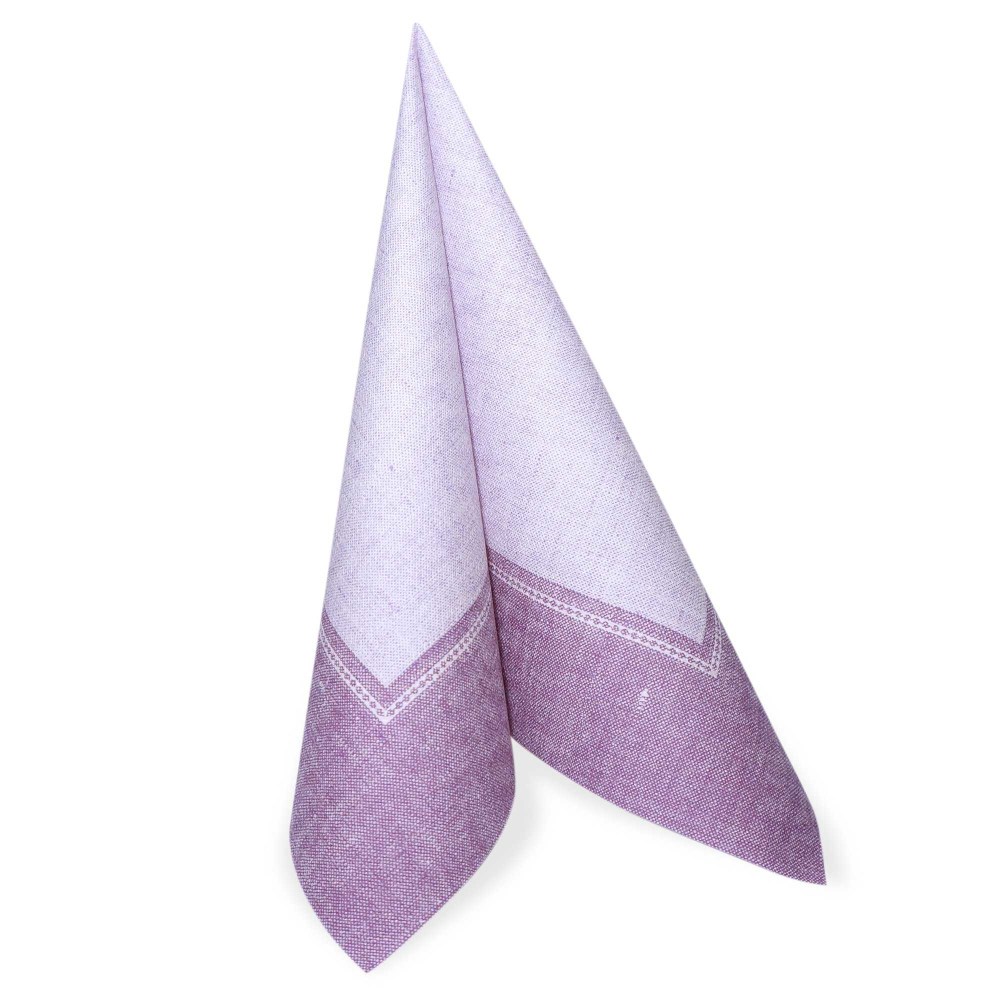 50 Servietten "ROYAL Collection" 1/4-Falz 40 cm x 40 cm flieder "Linum"