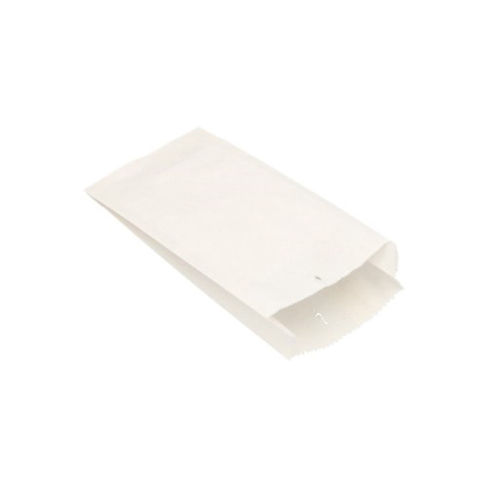 1000 Papierfaltenbeutel, Cellulose, gefädelt 21 cm x 10 cm x 5 cm weiss Füllinhalt 0,5 kg