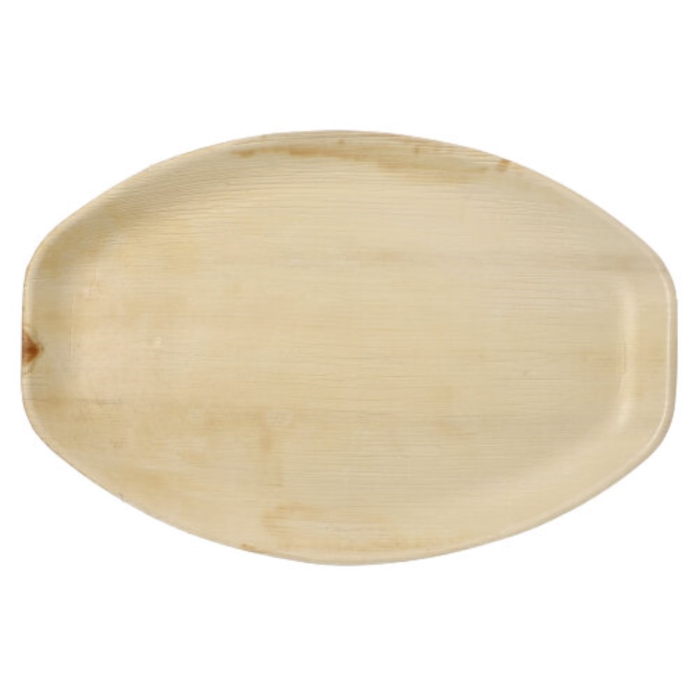6 Tabletts, Palmblatt "pure" oval 3 cm x 43 cm x 29 cm natur