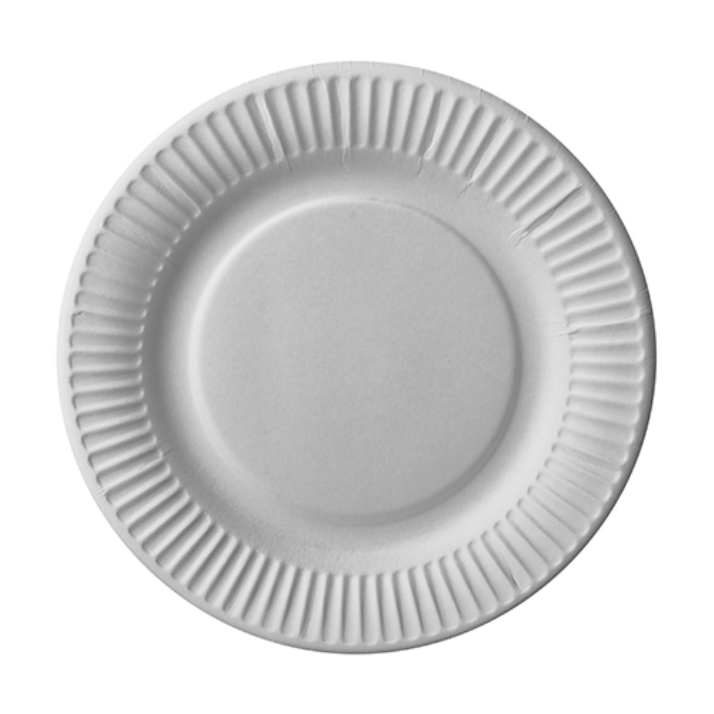 50 Teller, Pappe rund Ø 18 cm weiss