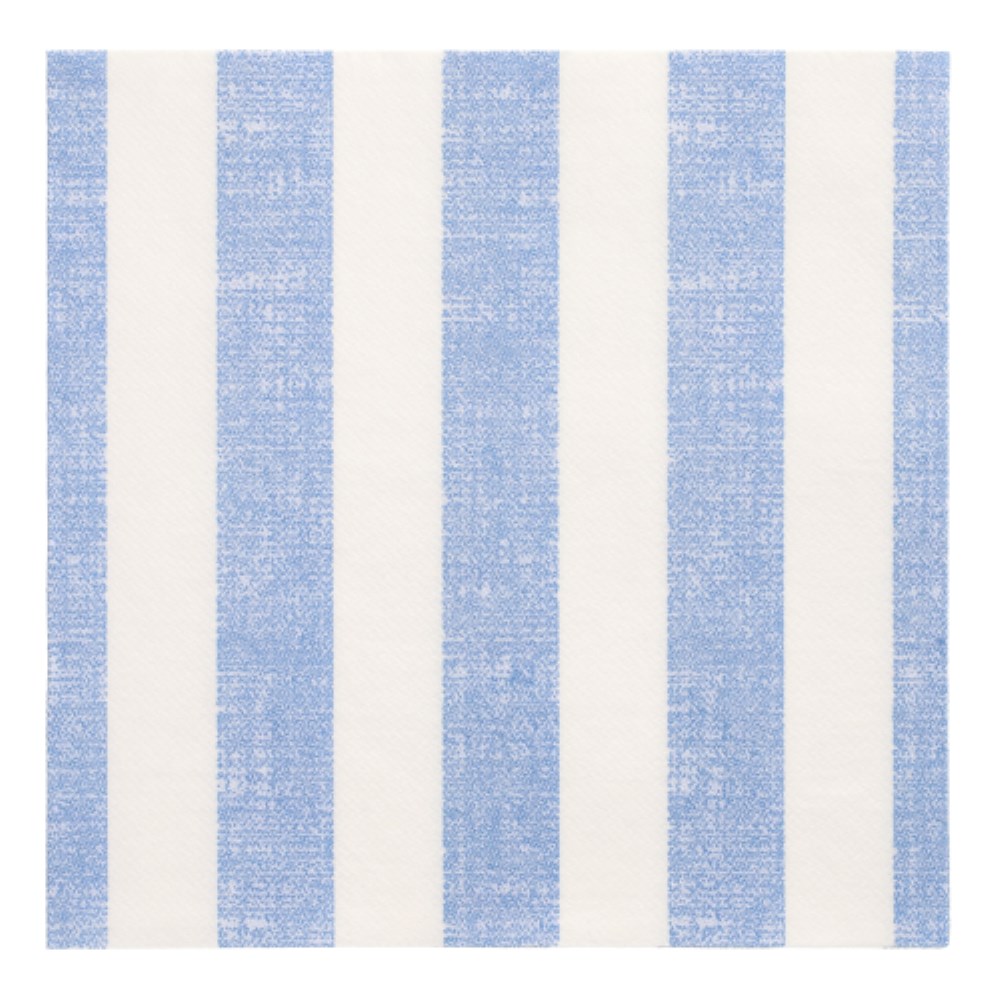 20 Servietten "ROYAL Collection" 1/4-Falz 40 cm x 40 cm blau "Lines"