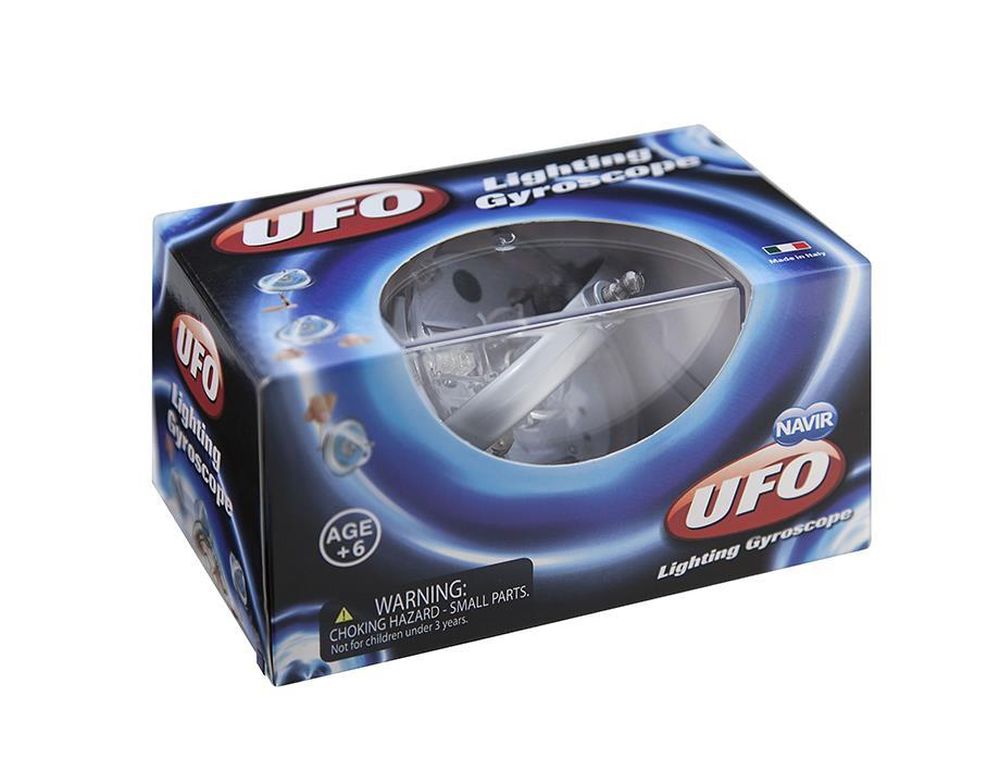 UFO leuchtend KREISEL - Vintage Toy - Made in Italy - 3+ Toy