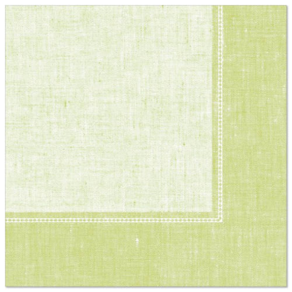 50 Servietten "ROYAL Collection" 1/4-Falz 40 cm x 40 cm hellgrün "Linum"