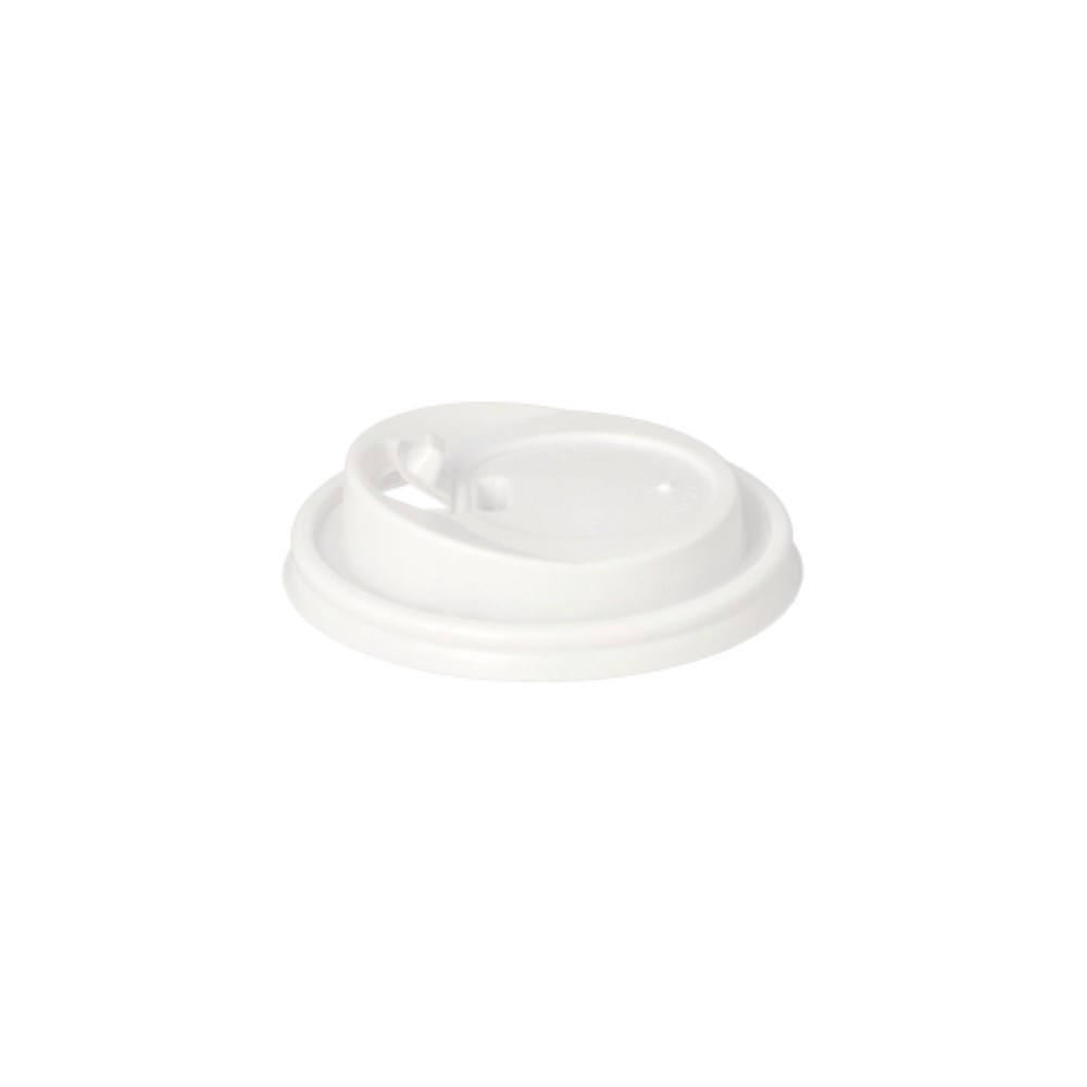 100 Dom-Deckel mit Verschluss PS "To Go" Ø 8 cm · 2 cm weiss