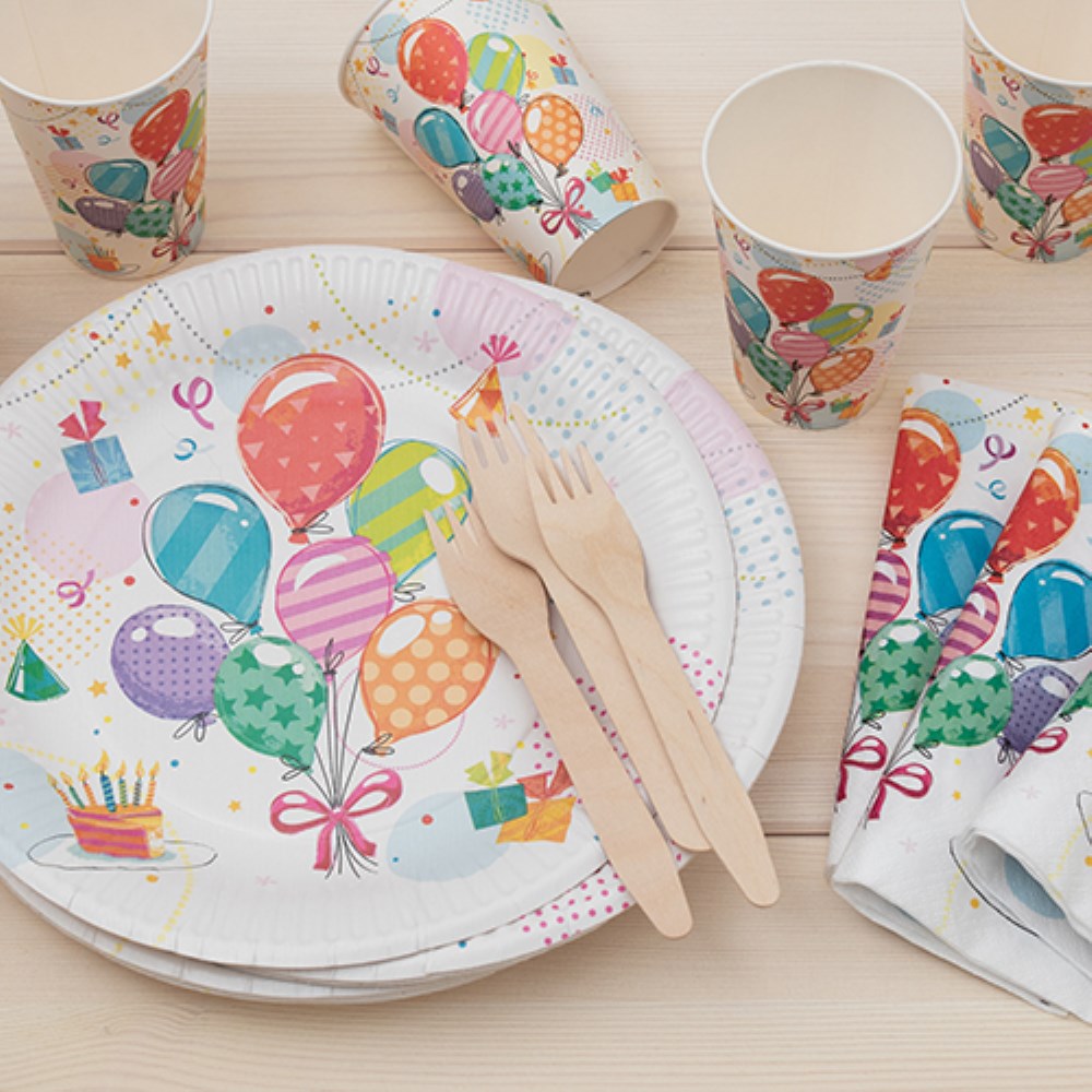 50 Teller, Pappe rund Ø 23 cm "Fete"