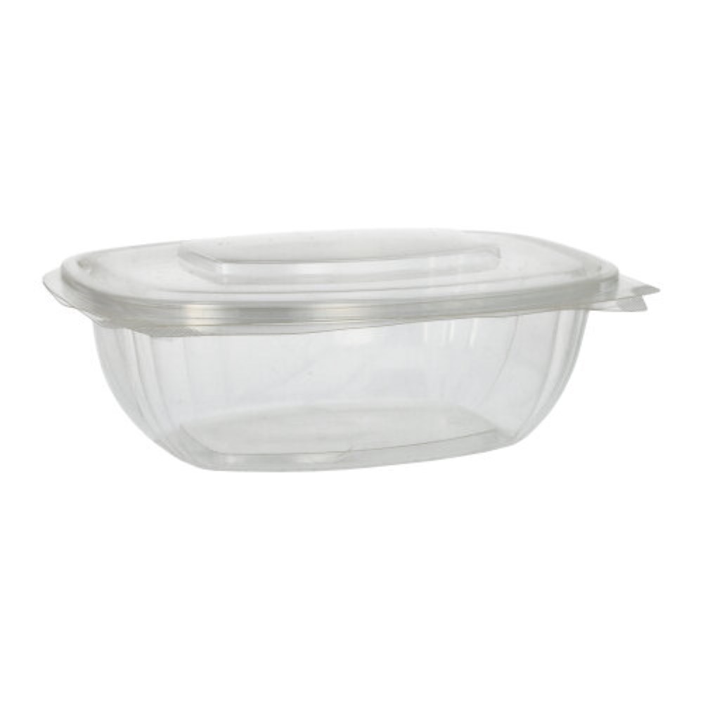 50 Feinkost- und Salatschalen mit Klappdeckeln, PLA "pure" 1000 ml 7,6 cm x 20,5 cm x 16,8 cm