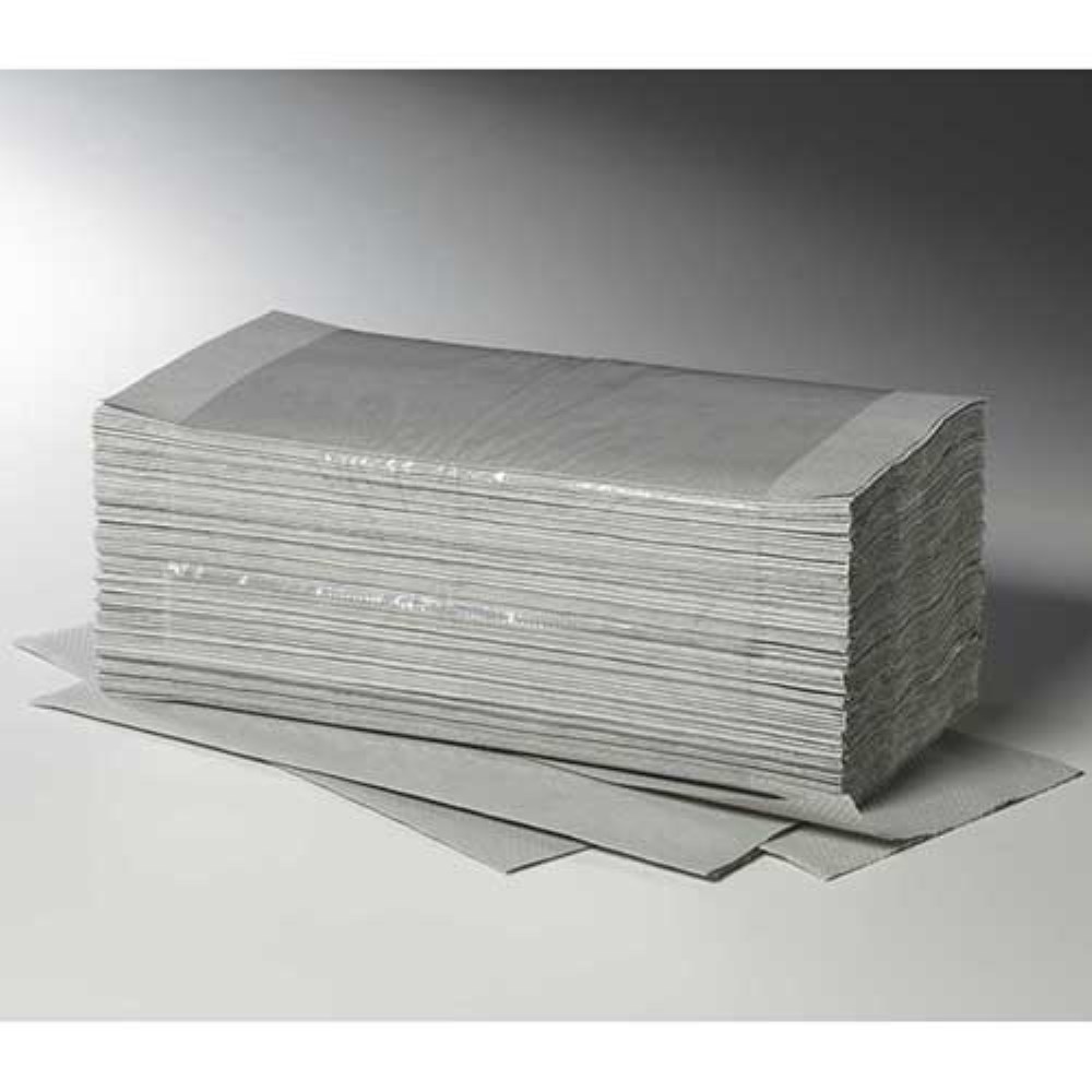 5000 Blatt Handtuchpapier V-Falz 23 cm x 25 cm natur "Plus L" Zick-Zack, 1-lagig (20x250)
