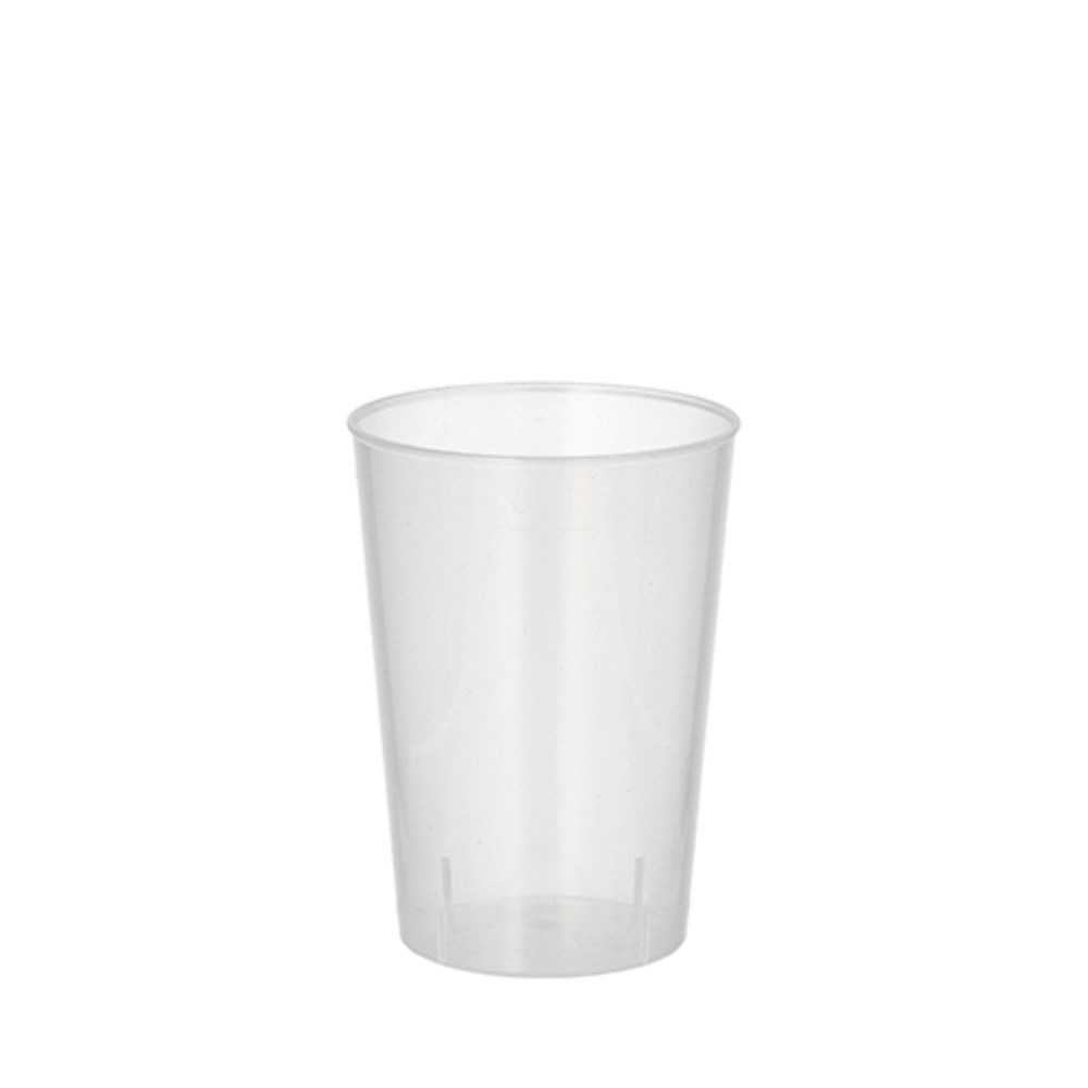 20 Mehrweg-Trinkbecher PP 0,1 l Ø 5,2 cm · 7,4 cm transluzent