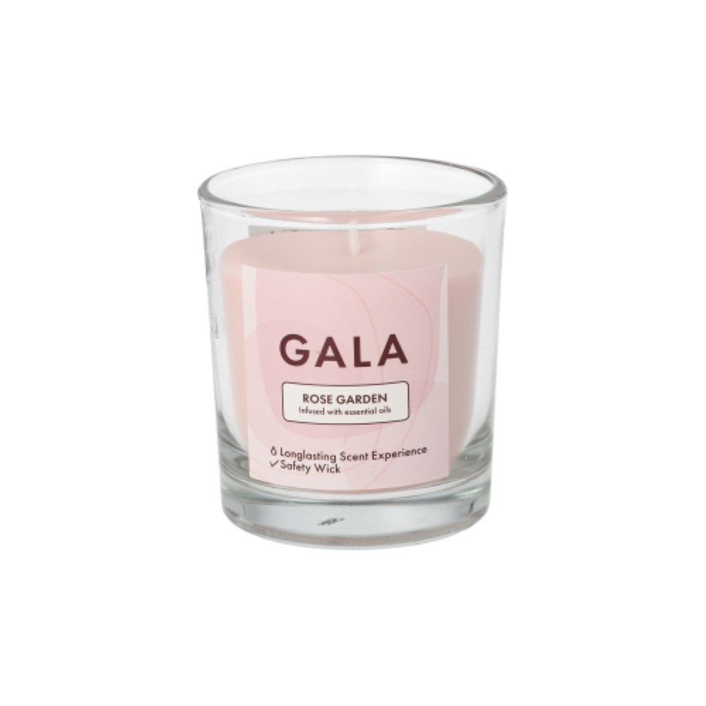 "GALA" Duftkerze im Glas Ø 70 mm · 77 mm rose - Rose Garden "Mini Nutella"
