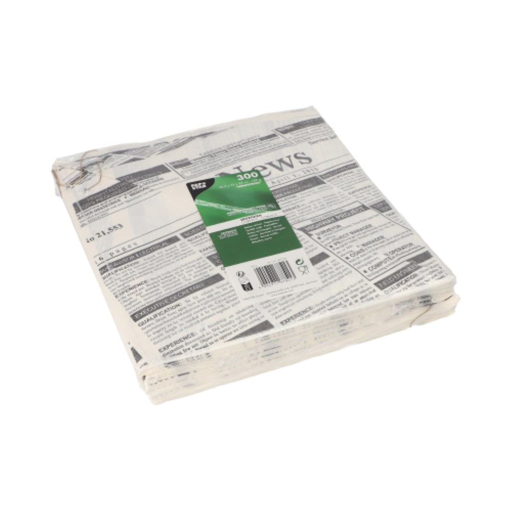 300 Spitztüten, Pergament-Ersatz 32,5 cm x 23 cm x 23 cm "Newsprint" Füllinhalt 250 g, fettdicht