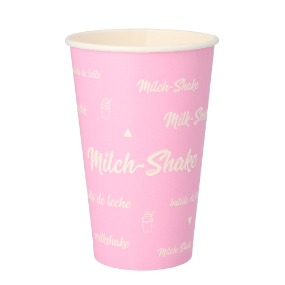 50 Shake-Becher, Pappe 0,4 l Ø 9 cm · 13,9 cm "Milk-Shake"