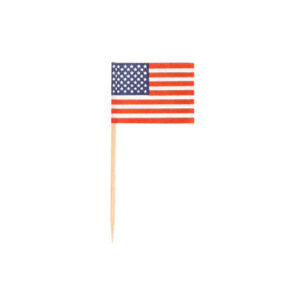 500 Deko-Picker 8 cm "Amerika"