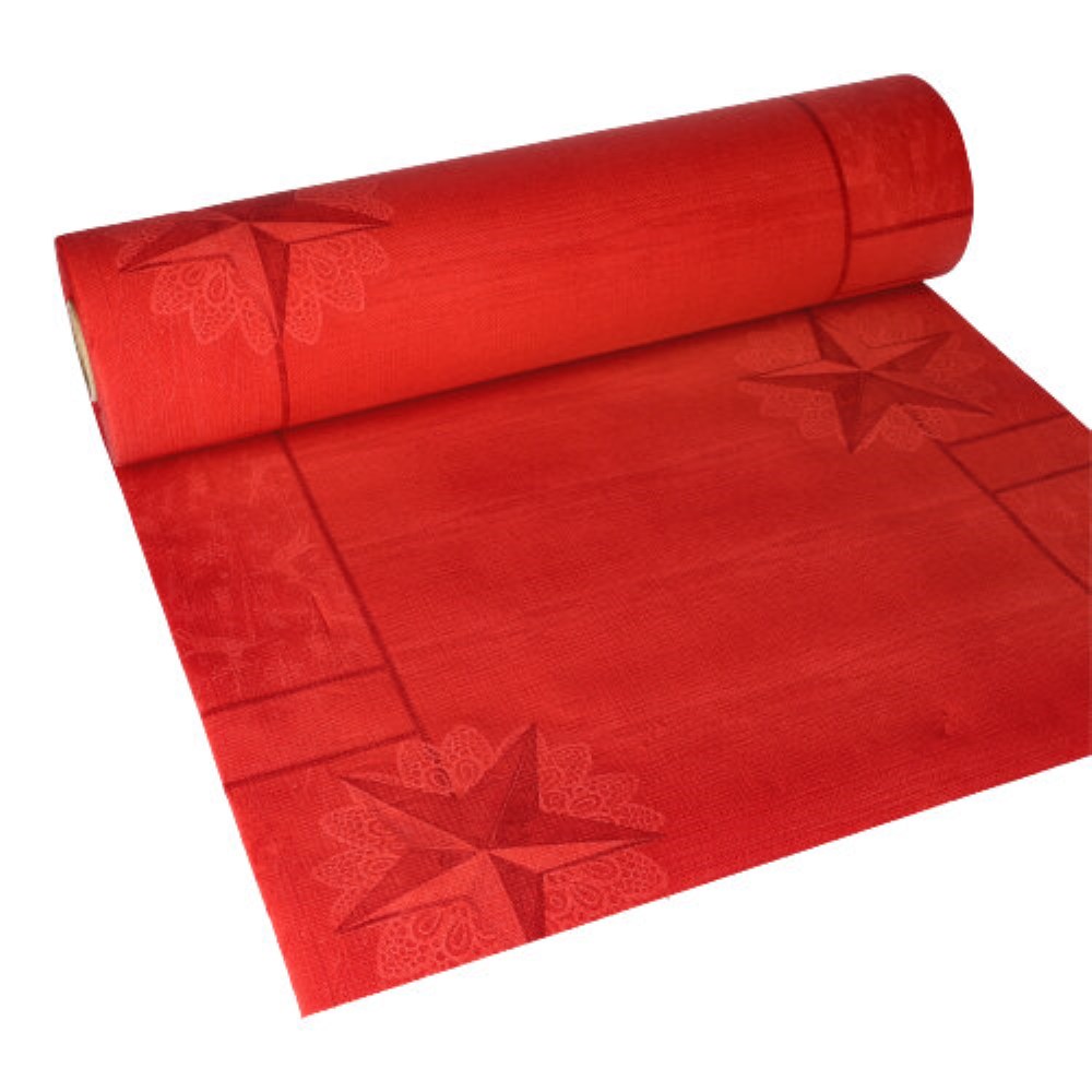 Tischläufer, Tissue "ROYAL Collection" 24 m x 40 cm rot "Rising Star"