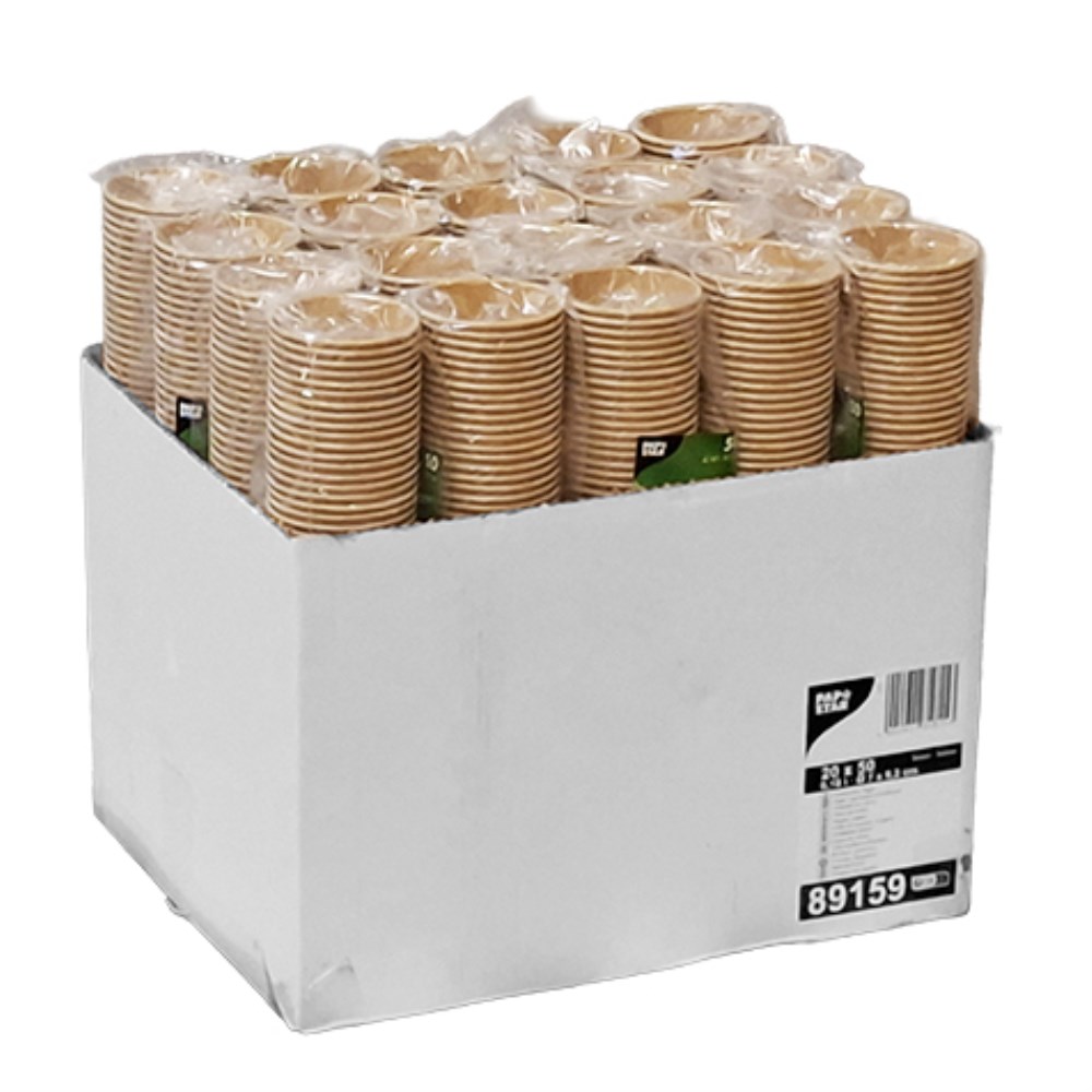 50 Automatenbecher, Pappe 0,18 l Ø 7 cm · 9,2 cm braun