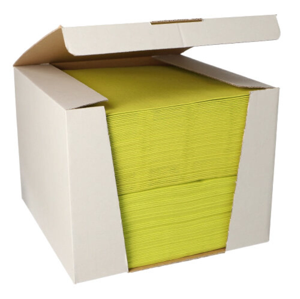 100 Servietten "ROYAL Collection" 1/4-Falz 40 cm x 40 cm limonengrün
