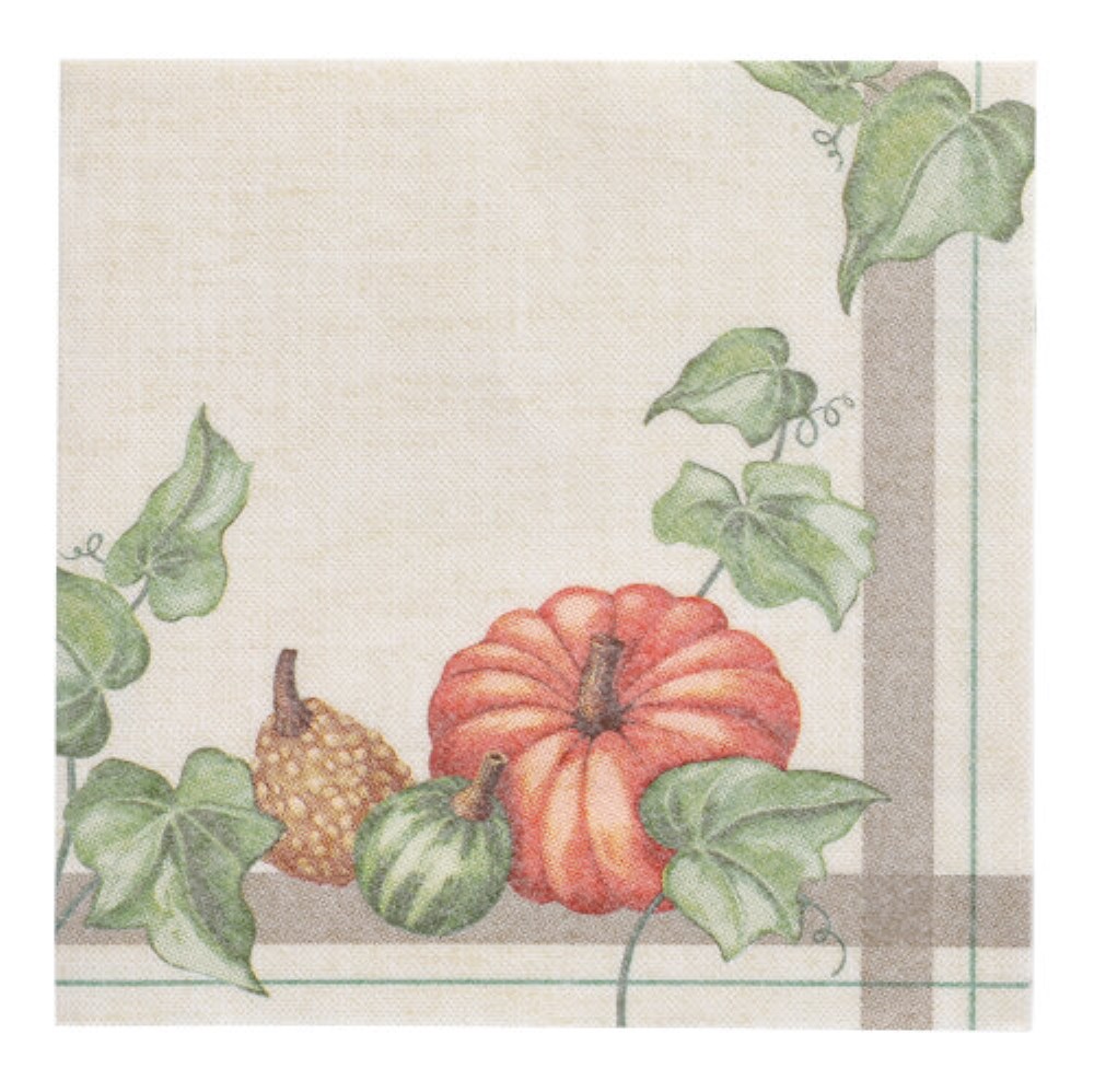 50 Servietten "ROYAL Collection" 1/4-Falz 40 cm x 40 cm "Pumpkin"