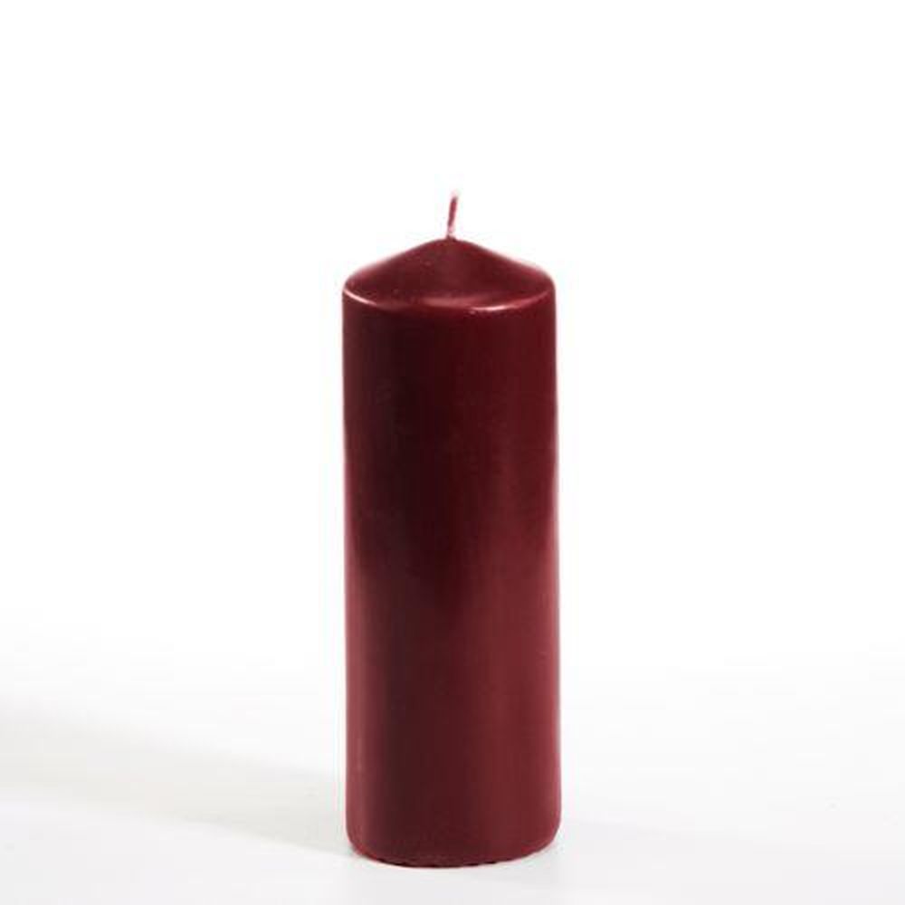 Stumpenkerze Ø 60 mm · 165 mm bordeaux