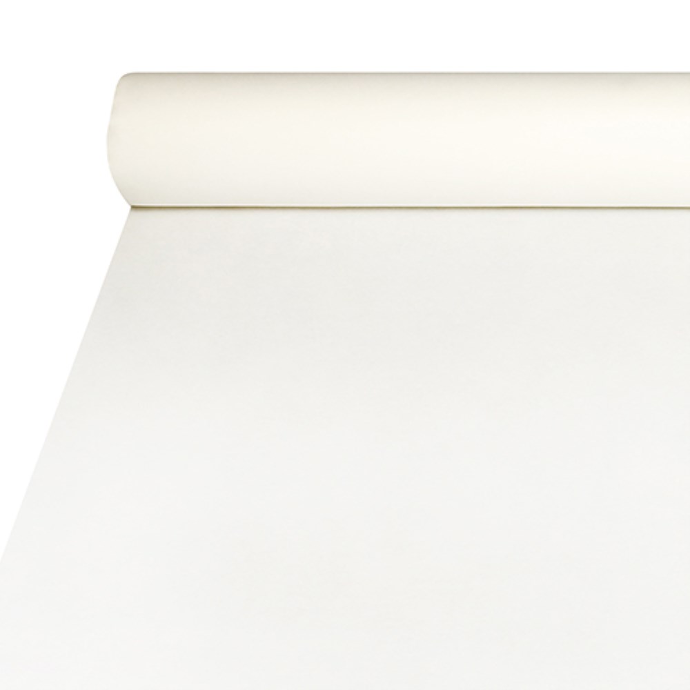 Tischdecke, stoffähnlich, Airlaid 20 m x 1,2 m weiss