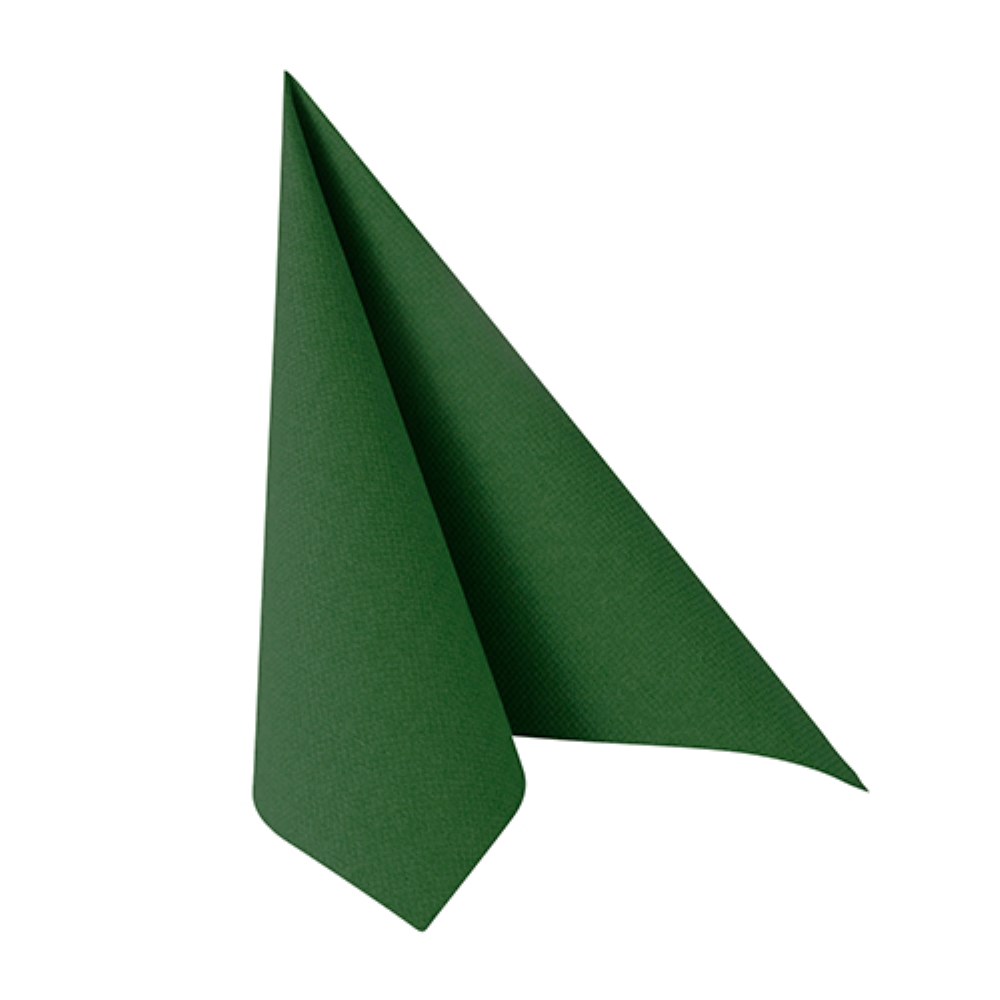 50 Servietten "ROYAL Collection" 1/4-Falz 40 cm x 40 cm dunkelgrün in Papierverpackung