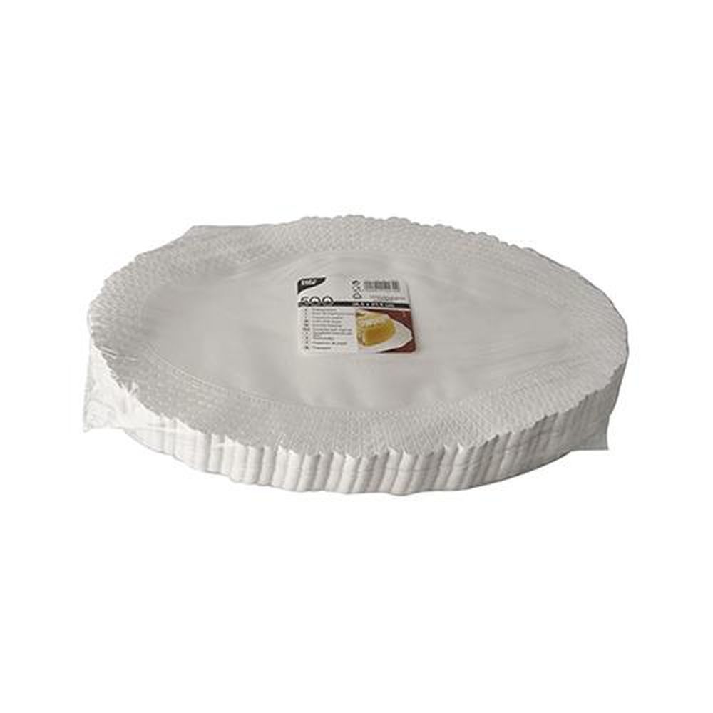500 Plattenpapiere oval 23 cm x 35,5 cm weiss