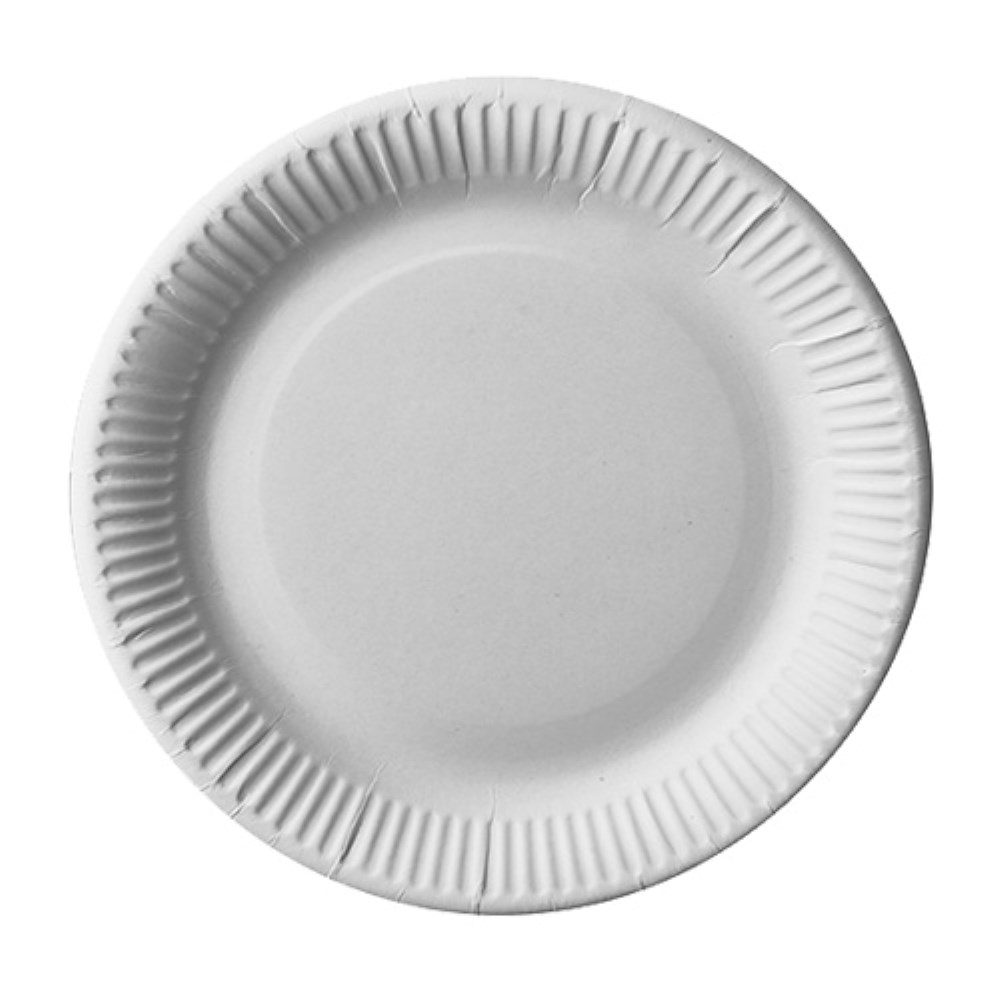 12 Teller, Pappe "pure" rund Ø 23 cm weiss