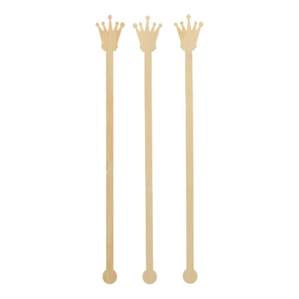 100 Getränke-Quirle, Bambus "pure" 20 cm "Crown"