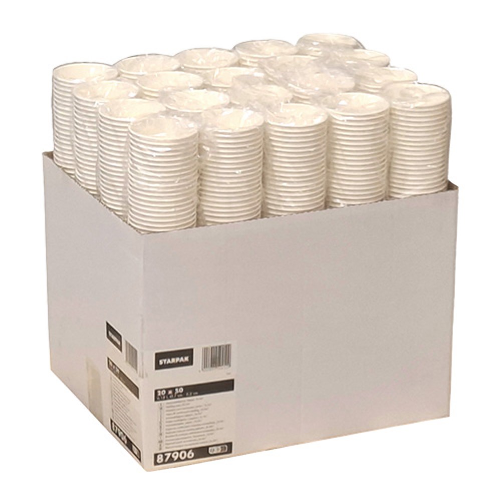 50 Automatenbecher, Pappe "To Go" 0,18 l Ø 7 cm · 9,2 cm weiss