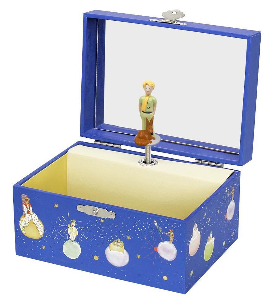 Phosphoreszierende Spieldose Kleiner Prinz© Dunkelblau - Leuchtet in der Nacht